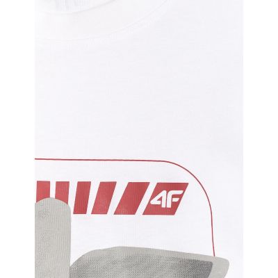 8. T-shirt regular z nadrukiem męski 4F 4FRAW25TTSHM3612-10S
