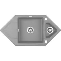 Zlewozmywak granitowy 1.5-komorowy z ociekaczem - Space-Saver ZQP S653 5908212063941