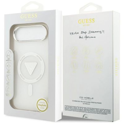 8. Etui Guess IML Gradient Triangle Logo MagSafe na iPhone Air - przezroczyste