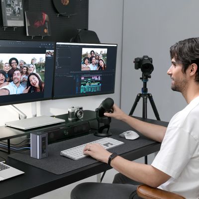 14. Stacja dokująca Baseus NU1 Air Spacemate hub 12w1 USB-C - 2xHDMI 4K@60Hz 2xUSB-C 10Gb/s 2xUSB-A 5Gb/s 2xUSB-A (480Mb/s) RJ45 SD/microSD 3.0 USB-C (PD) - szara