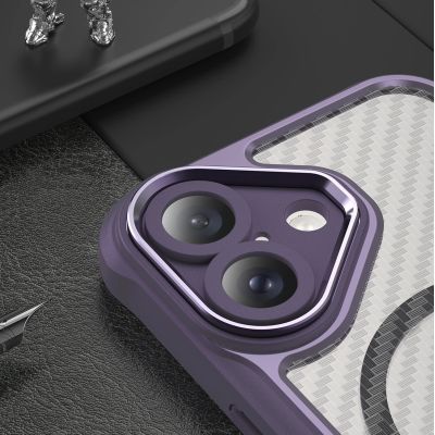 6. Etui silikonowe Leading Series MagSafe do iPhone 16 Plus - fioletowe