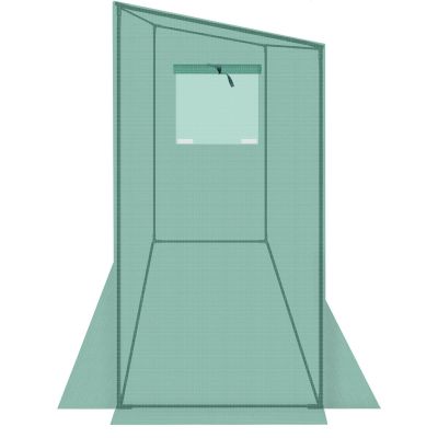 39. SZKLARNIA DO POMIDORÓW OGÓRKÓW 200x77x168-150CM PE ZIELONA