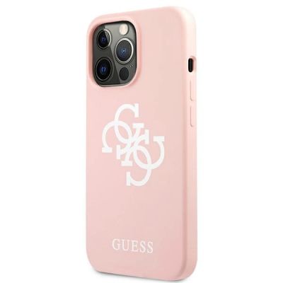 2. Etui Guess Silicone 4G Logo na iPhone 13 Pro / iPhone 13 - różowe