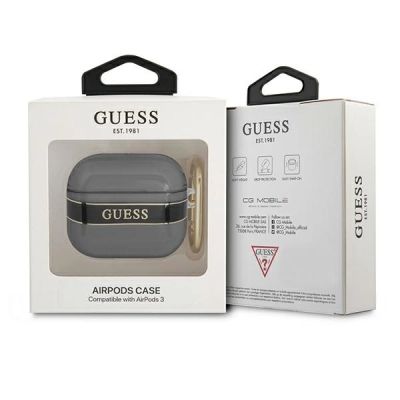 3. Etui Guess Strap Collection na AirPods 3 cover - czarne