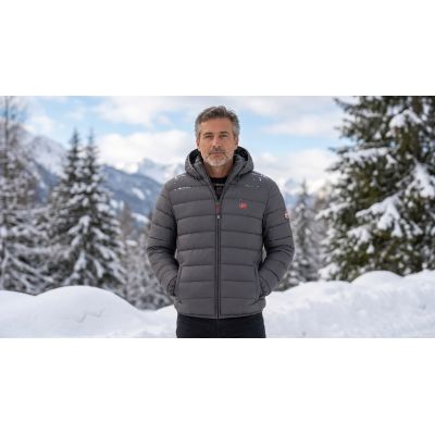 7. Kurtka męska Geographical Norway AMIGO HOOD DGREY DB MEN 096 (WA1459H/GN-DARK GREY)