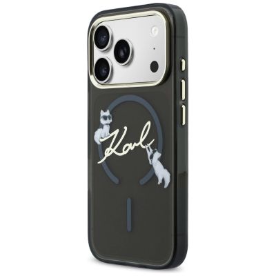 2. Etui Karl Lagerfeld IML Choupettes Karl  Script Logo MagSafe na iPhone 17 Pro Max - czarne