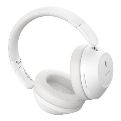 5. Słuchawki bezprzewodowe Baseus Bass 30 Max nauszne Bluetooth 5.3 - białe
