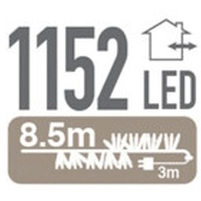 9. LAMPKI CHOINKOWE ŁAŃCUCH ŚWIETLNY 1152 LED TIMER CIEPŁY BIAŁY