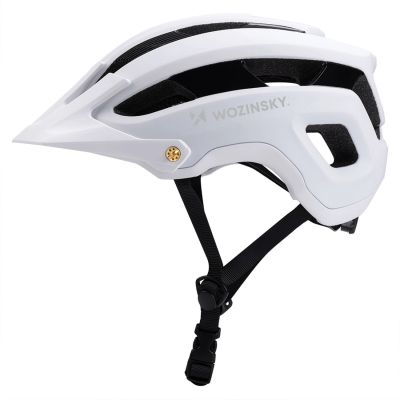 2. Kask rowerowy MTB Wozinsky z odpinanym daszkiem lekki L - czarno-biały