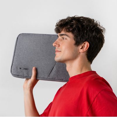 6. Torba na laptop Wozinsky WTNP-14G 13-14" z chowaną rączką - szara