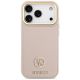 3. Etui Guess Grained Strass Logo MagSafe na iPhone 17 Pro - różowe