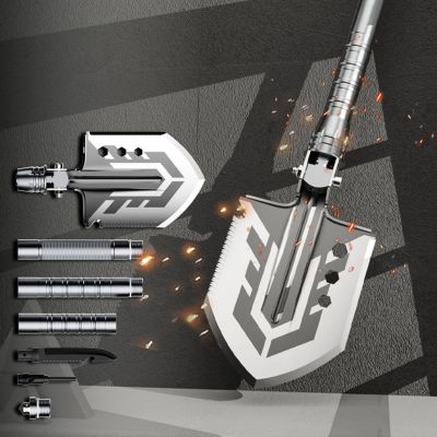 8. Saperka Wozinsky  WSS-211 survival bushcraft wielofunkcyjna nóż zbijak krzesiwo gwizdek harpun 21 w 1 - szara