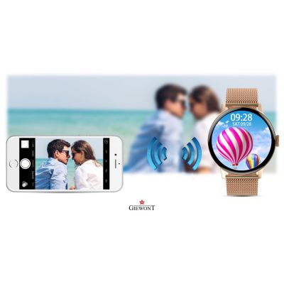 18. Smartwatch Damski GIEWONT Różowe Złoto GW330-1