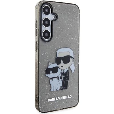 4. Etui Karl Lagerfeld Glitter Karl&Choupette na Samsung Galaxy S24+ - czarne