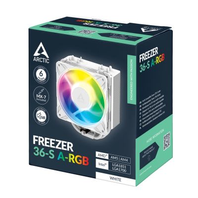 2. ARCTIC Freezer 36-S A-RGB Procesor Chłodnica powietrza 12 cm Biały 1 szt.