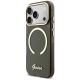 3. Etui Guess IML Glitters Script Strap MagSafe na iPhone 17 Pro - czarne
