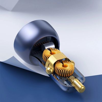 18. Baseus ładowarka samochodowa USB / USB Typ C 65 W 5 A SCP Quick Charge 4.0+ Power Delivery 3.0 ekran LCD szary (CCKX-C0G)