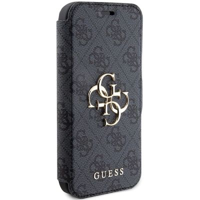 4. Etui Guess 4G Metal Logo na iPhone 15 Pro - szare