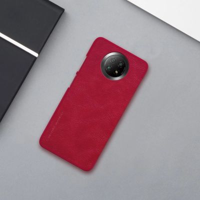 16. Nillkin Qin skórzana kabura etui Xiaomi Redmi Note 9T 5G brązowy