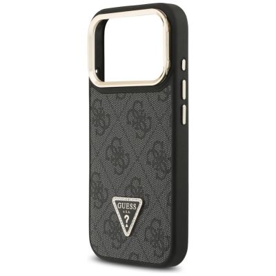 6. Etui Guess 4G PU Triangle Logo & Stand Camera Magsafe na iPhone 17 Pro - czarne
