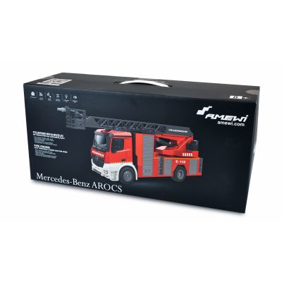9. Amewi Mercedes-Benz Straż Pożarna Obrotowa Drabina Pojazd 1:18 RTR