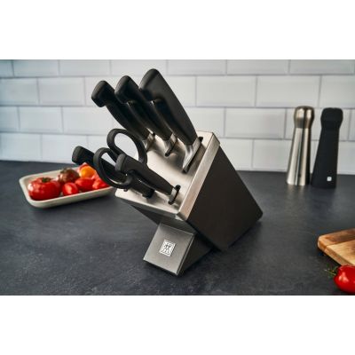 22. Zestaw noży samoostrzących ZWILLING Four Star 35148-507-0 7 elementów szary