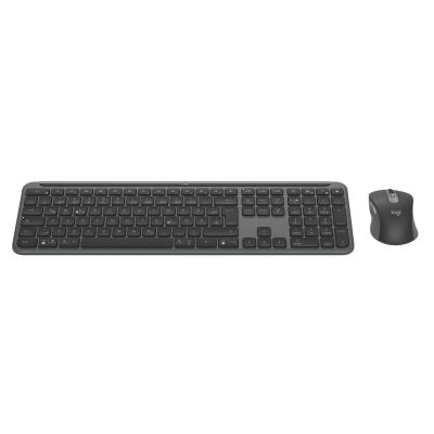 6. Logitech MK950 Signature for Business klawiatura Dołączona myszka Biuro RF Wireless + Bluetooth QWERTZ Niemiecki Grafitowy