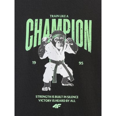 5. T-shirt loose z nadrukiem chłopięcy 4F 4FJRSS26TTSHM3831-20S