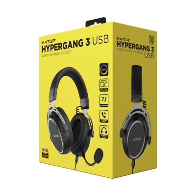 9. HATOR Hypergang 3 USB Zestaw słuchawkowy Przewodowy i Bezprzewodowy Opaska na głowę Gaming USB Type-C / USB Type-A Bluetooth Czarny