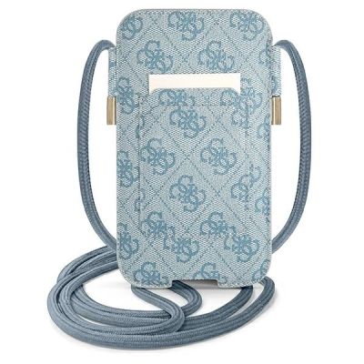 2. Torebka Guess 4G Stripe 6.7'' - niebieska