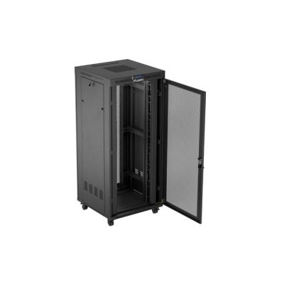 4. Szafa instalacyjna rack stojąca 19" 37U 800X800 czarna drzwi perforowane LCD Lanberg (Flat Pack)