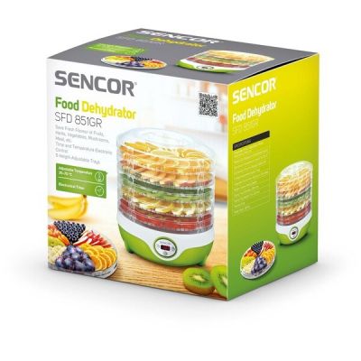 11. Sencor SFD 851GR odwadniacz żywności Jasnozielony, Przezroczysty 240 W