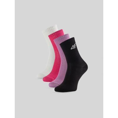 Skarpetki długie (4-pack) dziewczęce 4F 4FJRAW26USOCF1010-91S