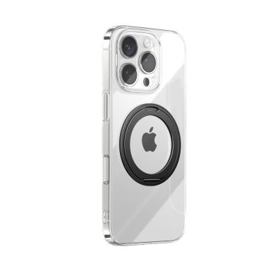 Etui Joyroom JR-16JL6 na iPhone 16 Pro ultracienkie kompatybilne z MagSafe z ringiem-podstawką 360° - czarne