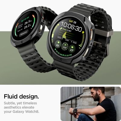 8. Etui Spigen Liquid Air na Samsung Galaxy Watch 8 44 mm - czarny mat