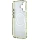 7. Etui Guess Glitter Flowers Triangle Buttons MagSafe do iPhone 16 zielony