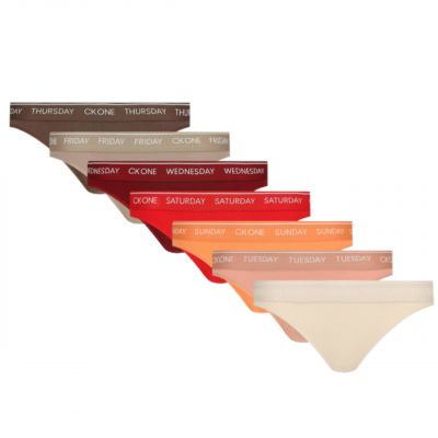 13. Stringi Calvin Klein Thong 7Pk W 000QF5937E