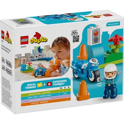 2. LEGO DUPLO TOWN 10471 Niebieski motocykl policyjny