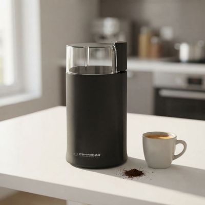 10. Młynek do kawy Esperanza Espresso EKC001K (160W; udarowy; kolor czarny)