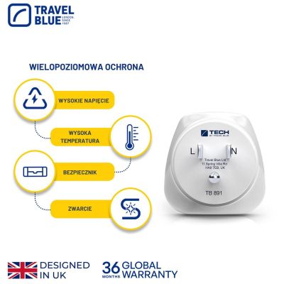 3. TRAVEL BLUE PRZEJŚCIÓWKA ADAPTER SHUCKO -> USA
