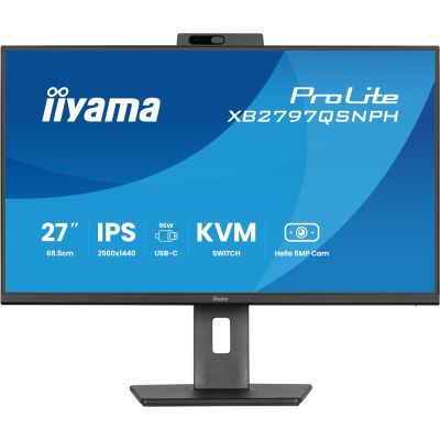 4. iiyama ProLite XB2797QSNPH-B1 27IN IPS LCD 4MS 2560X1440 350CD/M2 HDMI/DP/USB 2 monitor komputerowy 68,6 cm (27") 2560 x 1440 px Quad HD Czarny
