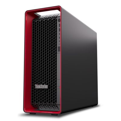 5. Stacja robocza Lenovo ThinkStation z procesorem AMD Ryzen Threadripper PRO 7945WX, pamięcią 64 GB DDR5 RDIMM, dyskiem 1000 GB oraz klawiaturą z językiem angielskim, brak napędu optycznego