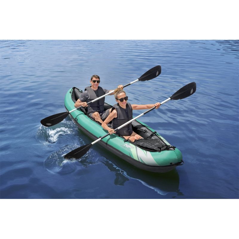 8. Bestway 65052 / 24 kajak sportowy 2 os. Czarny, Zielony, Szary, Miętowy Kopolimer akrylonitrylo-butadieno-styrenowy (ABS), Nylon, Poliester, Polipropylen (PP), Polichlorek winylu (PVC) Nadmuchiwany kajak
