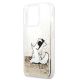 6. Etui Karl Lagerfeld Liquid Glitter Choupette Fun na iPhone 13 / 13 Pro - przezroczysto-złote