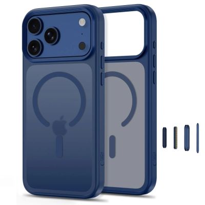 2. Etui Tech-Protect Magmat Magsafe CC na iPhone 18 Pro Max / 17 Pro Max - granatowe matowe