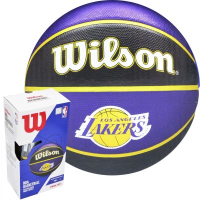 4. PIŁKA DO KOSZYKÓWKI WILSON NBA LA LAKERS KARTON POMPKA