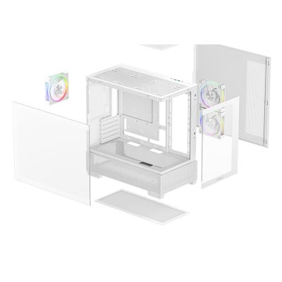 10. DeepCool CG380 3F WH Midi Tower Biały
