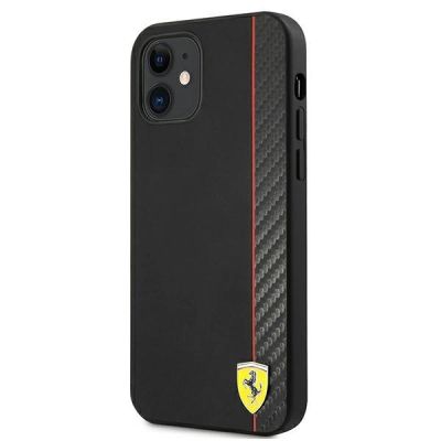 2. Etui Ferrari On Track Carbon Stripe na iPhone 12 mini - czarne