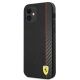 2. Etui Ferrari On Track Carbon Stripe na iPhone 12 mini - czarne