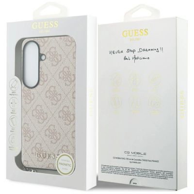 14. Etui Guess 4G Classic Logo Charm MagSafe na Samsung Galaxy S26 - różowe